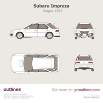 1992 Subaru Impreza Wagon blueprint