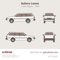 1984 Subaru Leone 3 Gen Wagon blueprint