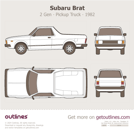 Subaru Brat blueprint