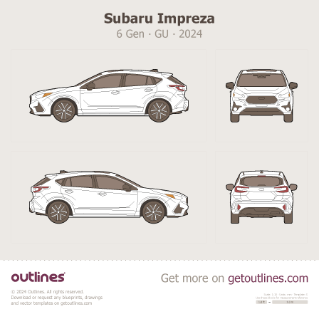 Subaru Impreza blueprint