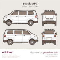 2004 Suzuki APV 1 Gen Van Minivan blueprint