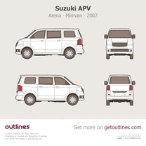 2007 Suzuki APV Arena Minivan blueprint