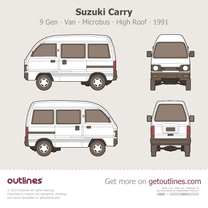 1990 Suzuki Every Facelift DA51V Van blueprint