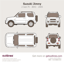 2005 Suzuki Jimny 2 Gen ∙ JB43 Facelift SUV blueprint