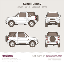1998 Suzuki Jimny JB43 Cabriolet blueprint