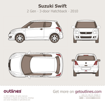 2010 Suzuki Swift 3-door Hatchback blueprint