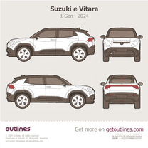 2024 Suzuki e Vitara 1 Gen ∙ PB3AS SUV blueprint