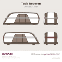 2024 Tesla Robovan Concept Wagon blueprint