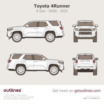 2025 Toyota 4Runner 6 Gen ∙ N500 SUV blueprint