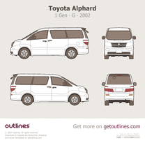 2002 Toyota Alphard ANH10 ∙ G Minivan blueprint