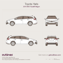 2015 Toyota Auris E180 Facelift Wagon blueprint