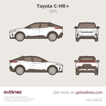 2025 Toyota C-HR+ SUV blueprint