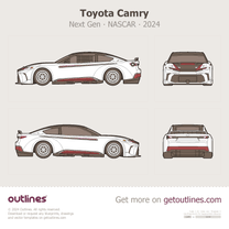 2024 Toyota Camry Next Gen NASCAR Sedan blueprint
