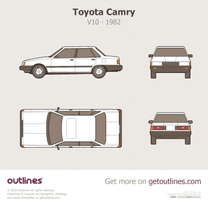 1983 Toyota Camry V10 Facelift Sedan blueprint