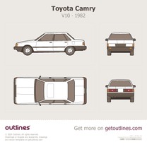 1983 Toyota Camry V10 Facelift (Revision) Sedan blueprint