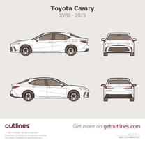 2023 Toyota Camry XV80 Sedan blueprint