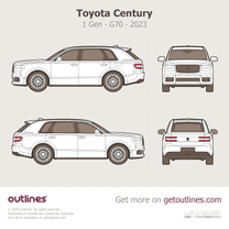 2023 Toyota Century 1 Gen ∙ G70 SUV blueprint