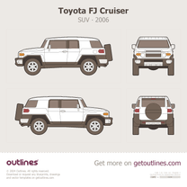 2006 Toyota FJ Cruiser SUV blueprint