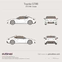 2012 Toyota GT86 Coupe blueprint