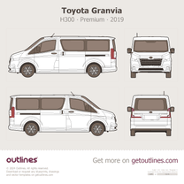 2019 Toyota Granvia 6 Gen ∙ H300 Premium Wagon blueprint