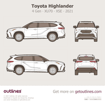 2021 Toyota Kluger XU70 au ∙ nz SUV blueprint