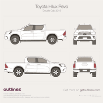 2015 Toyota Hilux Revo Double Cab 4x4 Pickup Truck blueprint
