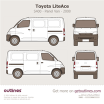 2008 Toyota LiteAce Panel Van S400 Van blueprint