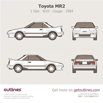 1984 Toyota MR2 W10 Coupe blueprint