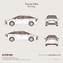 2015 Toyota Mirai Sedan blueprint