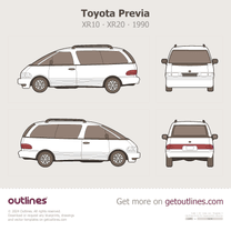 1990 Toyota Tarago XR20 Minivan blueprint