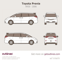 2006 Toyota Estima XR50 Minivan blueprint