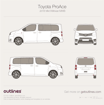 2016 Toyota ProAce II Mefium Minivan blueprint