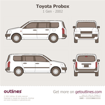 2002 Toyota Probox 1 Gen Wagon blueprint