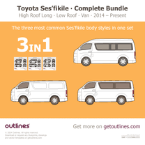 2020 Toyota Sesfikile 3 in 1 Bundle ∙ Ses'fikile ∙ $59 instead of $72 Including Taxi Minibus, High Roof LWB, and Van ∙ za Wagon blueprint