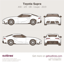 2019 Toyota Supra A90 ∙ J29 ∙ DB Coupe blueprint