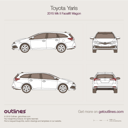2015 Toyota Auris E180 Wagon blueprints and drawings