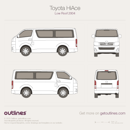 2004 Jinbei Hiace Low Roof Wagon blueprint