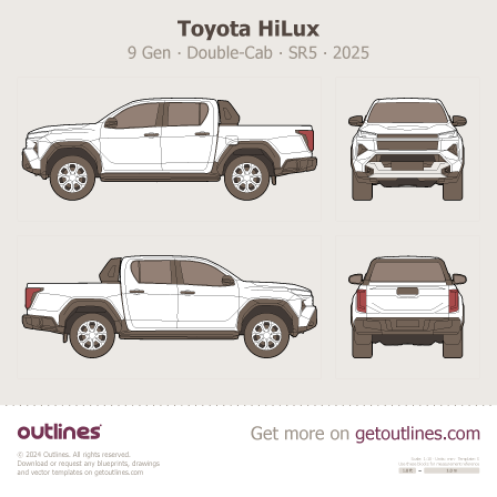 Toyota Hilux blueprint