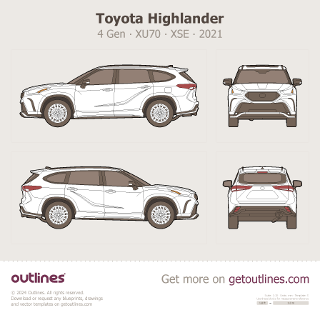Toyota Kluger blueprint