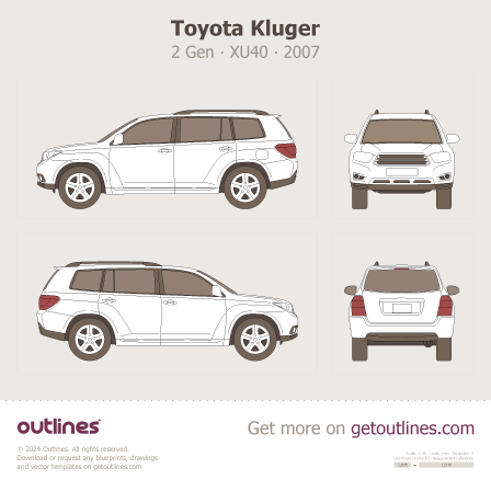 Toyota Kluger blueprint
