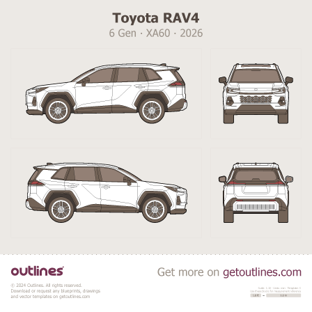 Toyota RAV4 blueprint