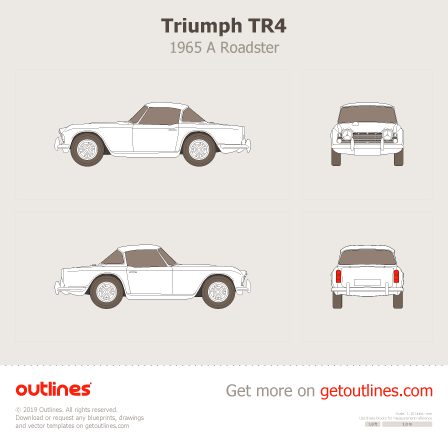 1965 Triumph TR4 A Roadster blueprints and drawings