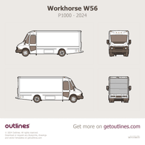 2024 Workhorse W56 Step Van P1000 Van blueprint