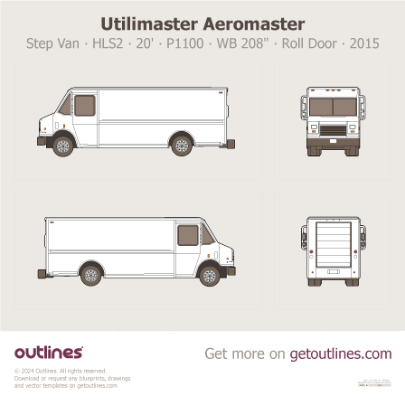 2015 Utilimaster Aeromaster Step Van ∙ HLS2 Van blueprints and drawings
