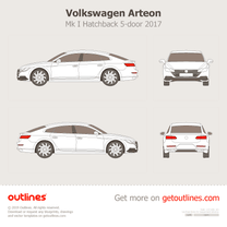2017 Volkswagen Arteon Liftback Hatchback blueprint