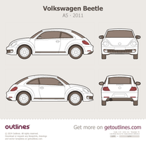 2011 Volkswagen Beetle 2 Gen ∙ A5 3-door Hatchback blueprint