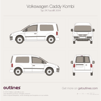 2004 Volkswagen Caddy Kombi Typ 2K Wagon blueprint