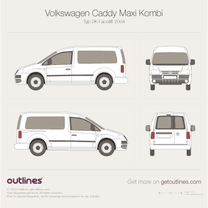 2004 Volkswagen Caddy Maxi Kombi Typ 2K Wagon blueprint
