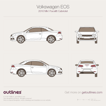 2010 Volkswagen Eos Facelift Coupe blueprint