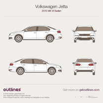 2006 Volkswagen Jetta A5 Sedan blueprint